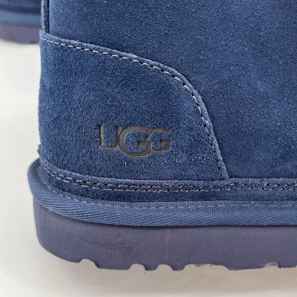 UGG Neumel Chukka Boots Size 12 Navy Suede Wool Lining Lace-Up SugarSole main image 4